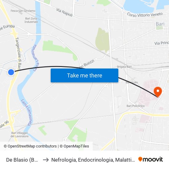 De Blasio (Barimax) to Nefrologia, Endocrinologia, Malattie Metaboliche map