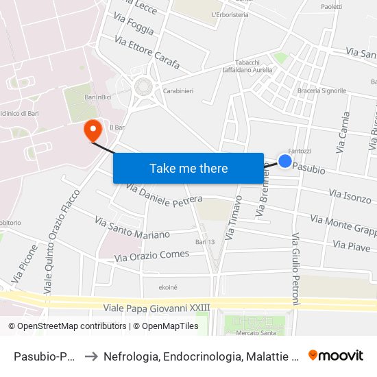 Pasubio-Petroni to Nefrologia, Endocrinologia, Malattie Metaboliche map