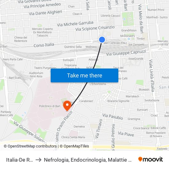 Italia-De Rossi to Nefrologia, Endocrinologia, Malattie Metaboliche map