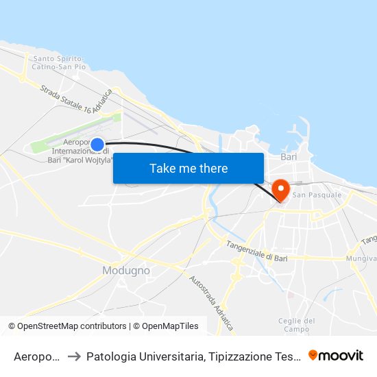 Aeroporto to Patologia Universitaria, Tipizzazione Tessutale map