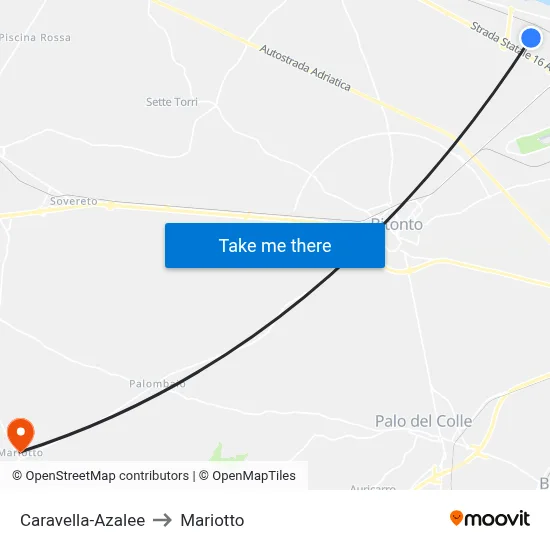 Caravella-Azalee to Mariotto map