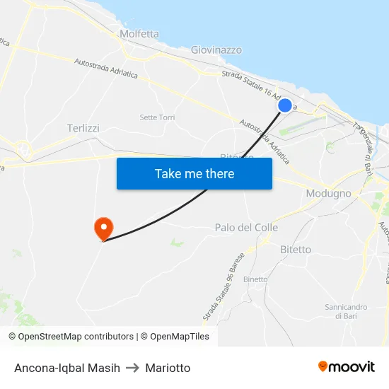 Ancona-Iqbal Masih to Mariotto map