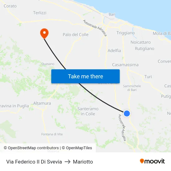 Frederick II of Swabia Street to Mariotto map