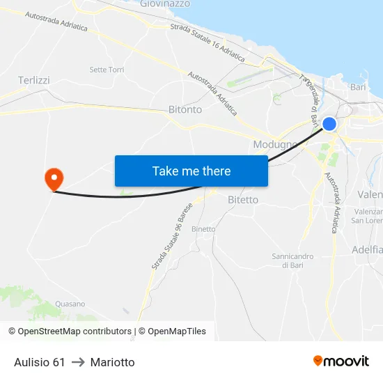 Aulisio 61 to Mariotto map