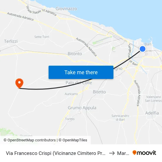 Francesco Crispi Street (Near Cemetery At Amtab Shelter) to Mariotto map