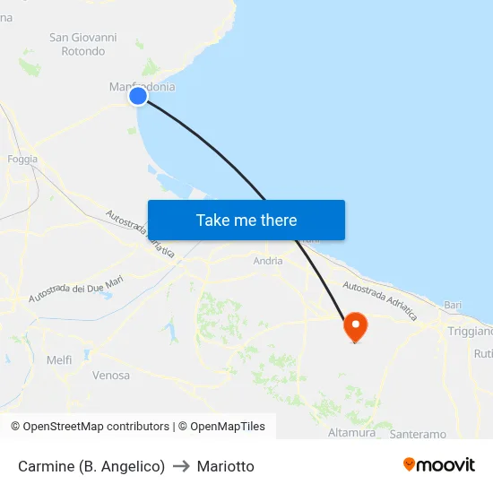 Carmine (B. Angelico) to Mariotto map