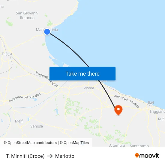T. Minniti (Croce) to Mariotto map