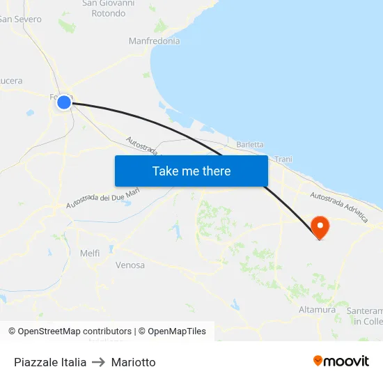 Italy Square to Mariotto map