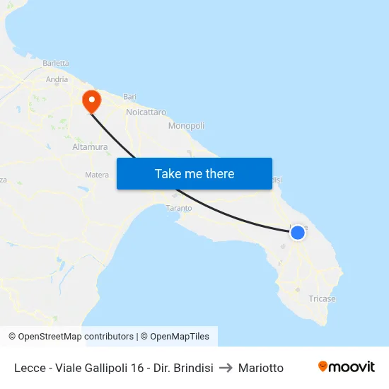 Gorgognolo - Service Road Towards Bari to Mariotto map