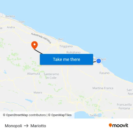 Monopoli to Mariotto map
