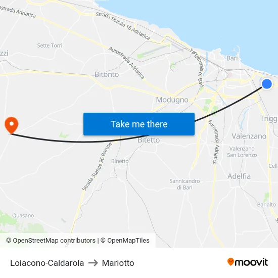 Loiacono-Caldarola to Mariotto map
