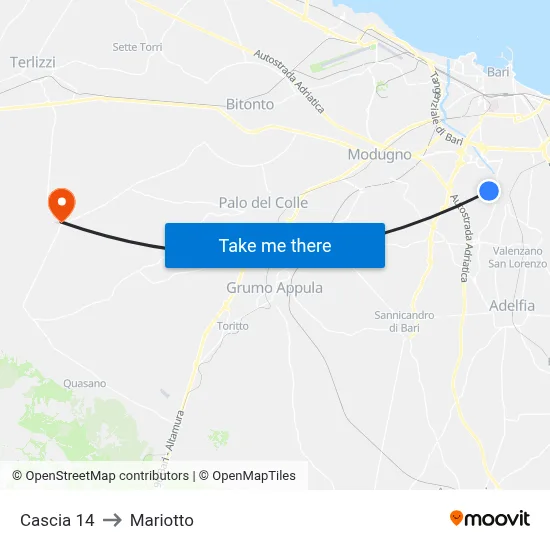 Cascia 14 to Mariotto map