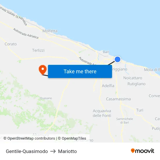 Gentile-Quasimodo to Mariotto map