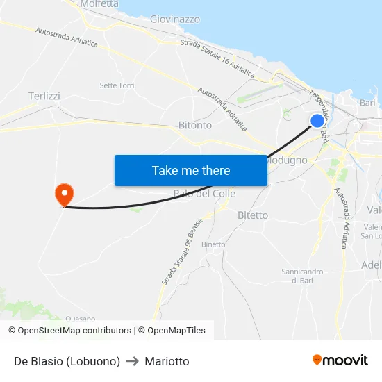 De Blasio (Lobuono) to Mariotto map