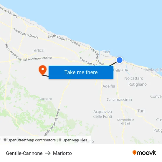 Gentile-Cannone to Mariotto map