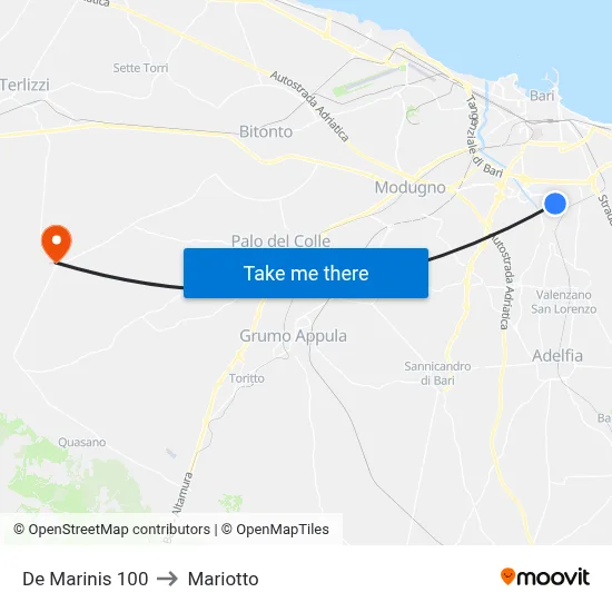 De Marinis 100 to Mariotto map