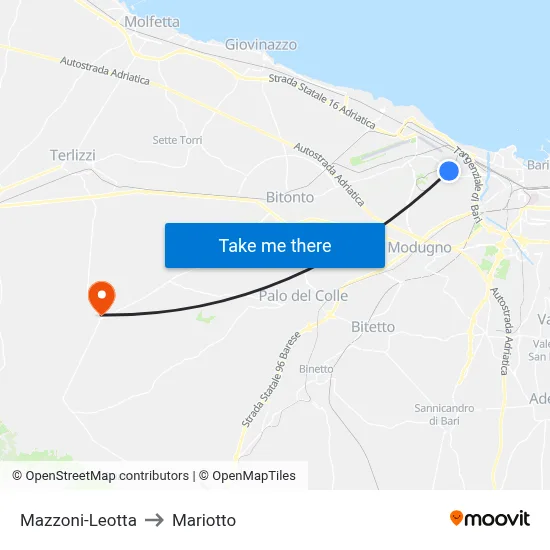 Mazzoni-Leotta to Mariotto map
