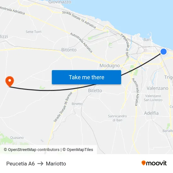 Peucetia A6 to Mariotto map