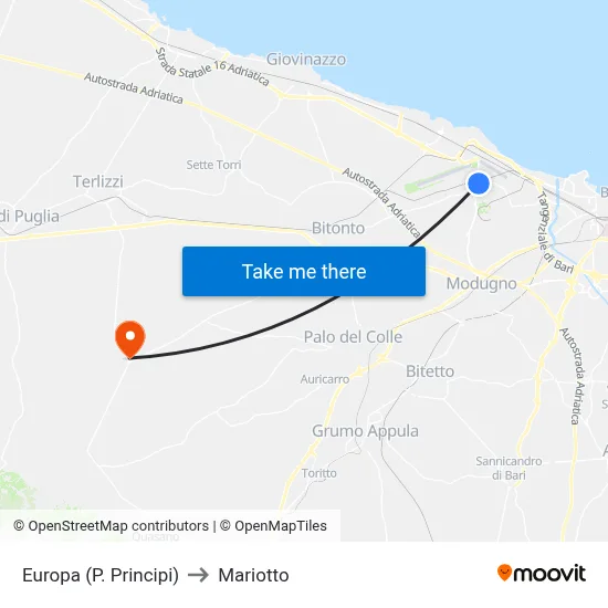 Europa (P. Principi) to Mariotto map