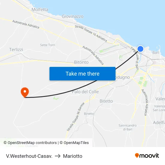 Westerhout-Casavecchia to Mariotto map