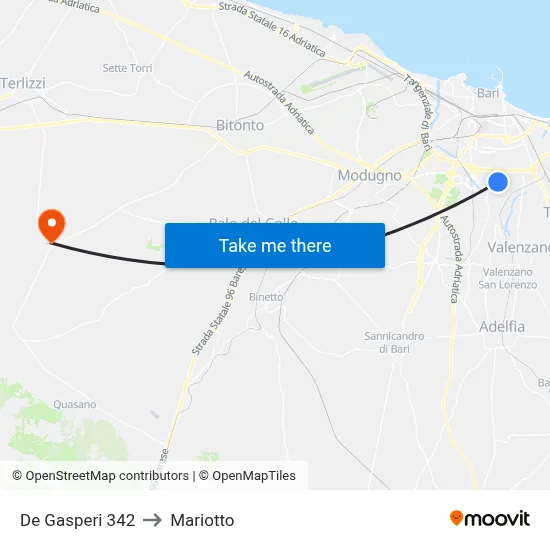 De Gasperi 342 to Mariotto map