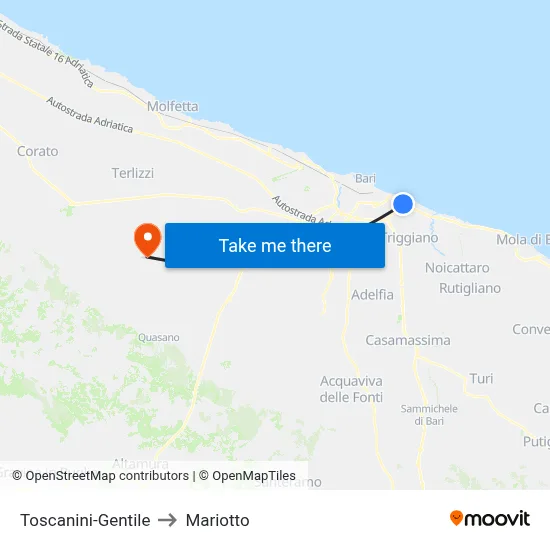 Toscanini-Gentile to Mariotto map