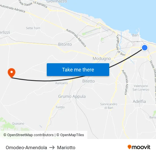 Omodeo-Amendola to Mariotto map