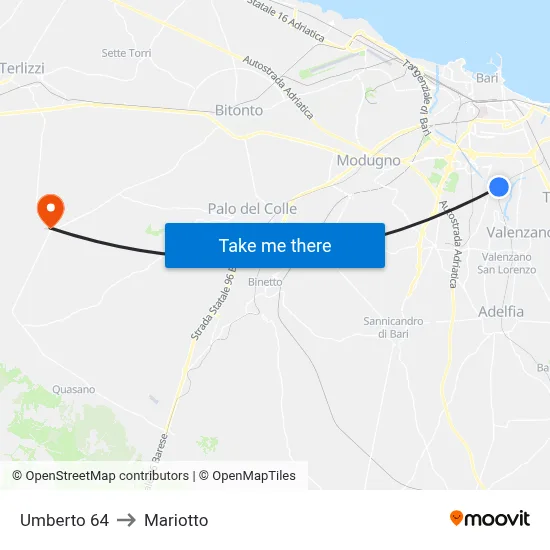 Umberto 64 to Mariotto map