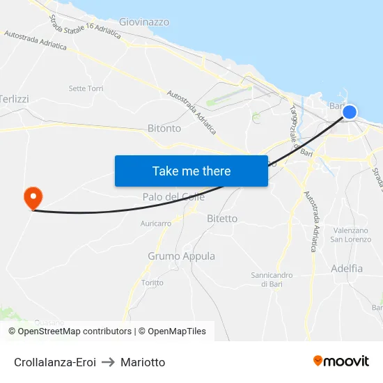 Crollalanza-Eroi to Mariotto map