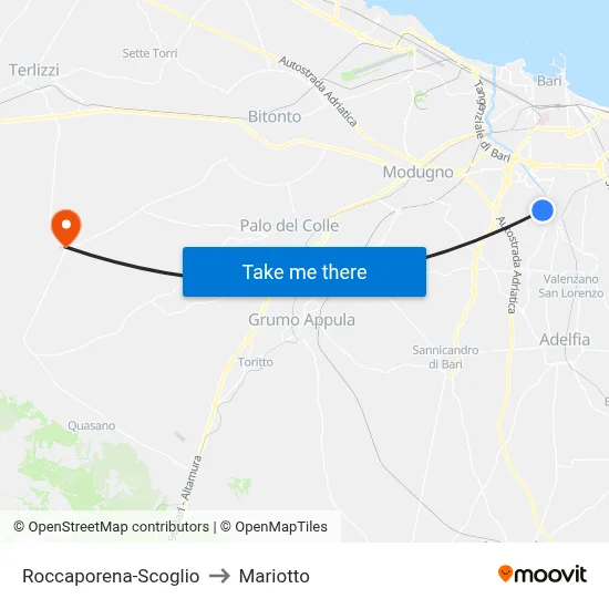 Roccaporena-Rock to Mariotto map