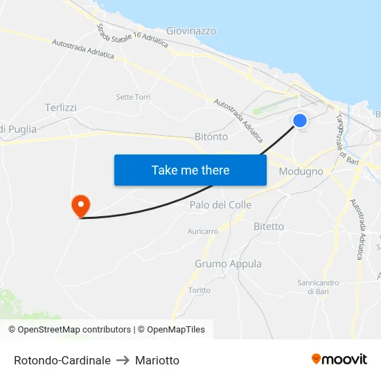 Rotondo-Cardinale to Mariotto map