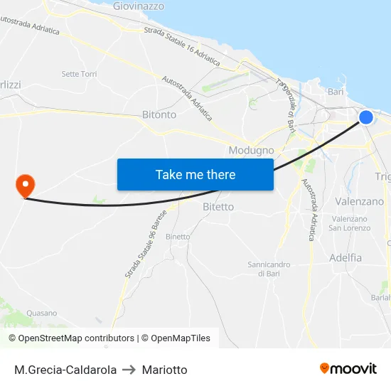 M.Grecia-Caldarola to Mariotto map