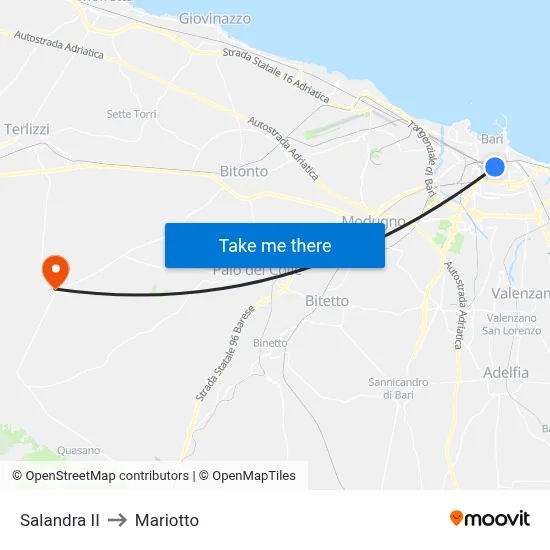 Salandra II to Mariotto map