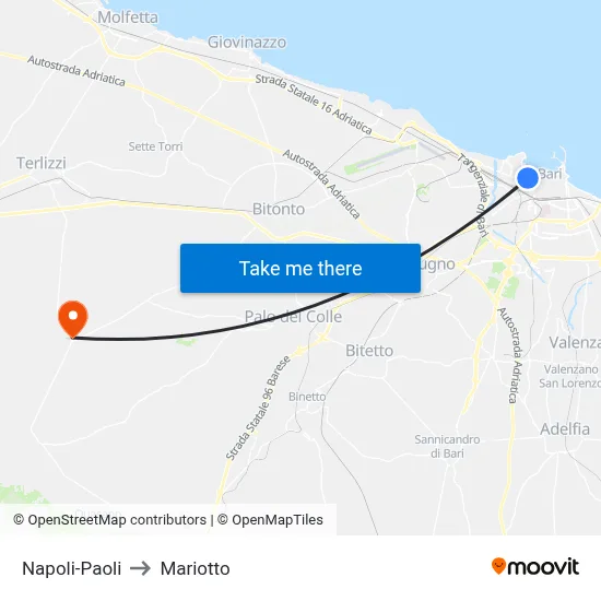 Napoli-Paoli to Mariotto map