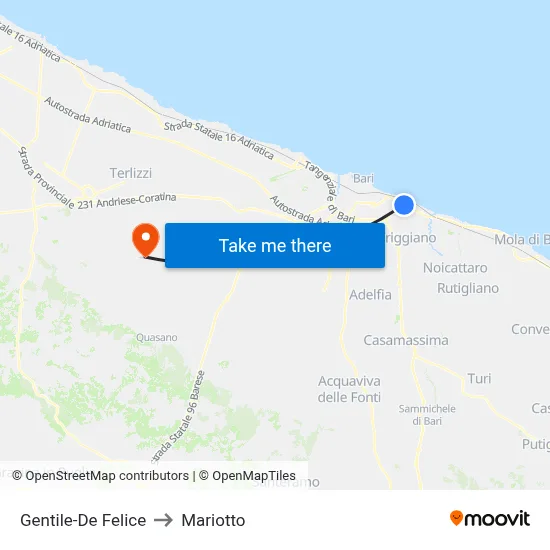 Gentile-De Felice to Mariotto map