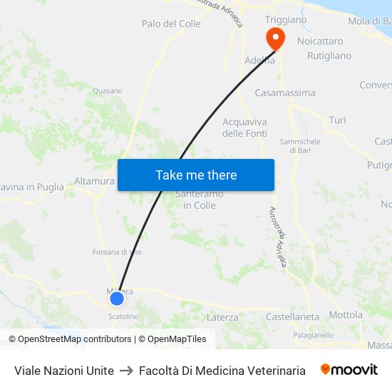 Viale Nazioni Unite to Facoltà Di Medicina Veterinaria map