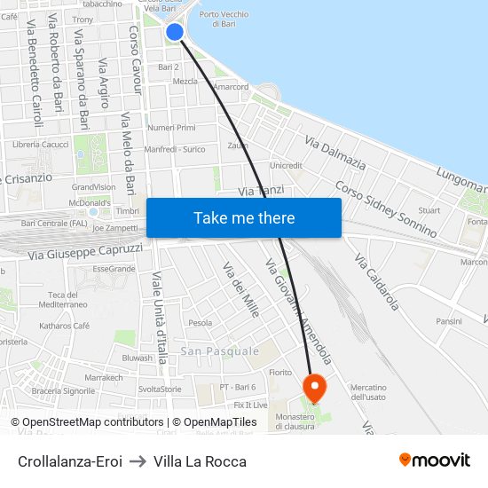 Crollalanza-Eroi to Villa La Rocca map