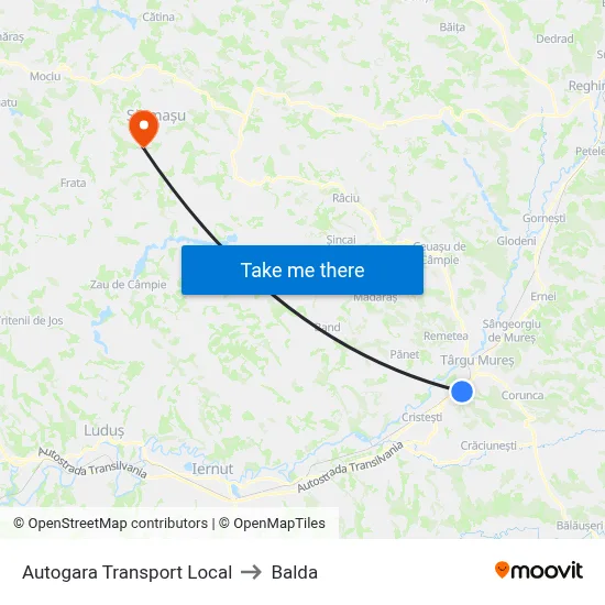 Autogara Transport Local to Balda map
