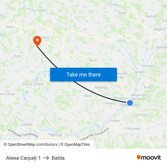 Aleea Carpați 1 to Balda map
