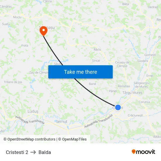Cristești | Gării to Balda map
