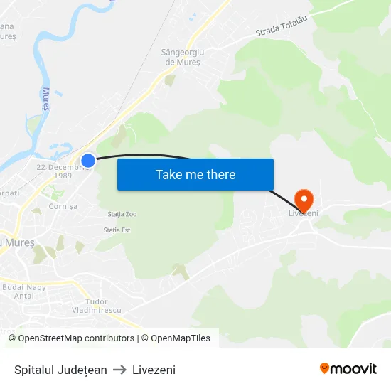 Spitalul Județean to Livezeni map