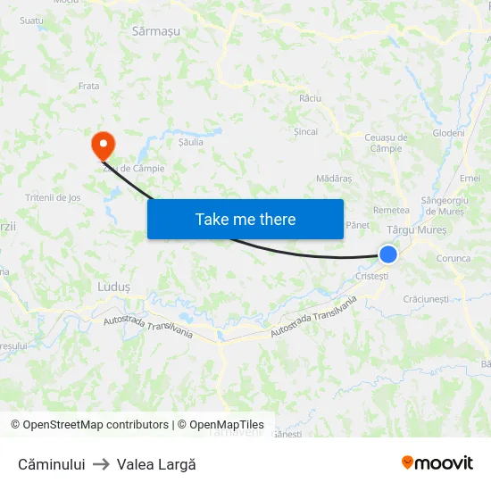 Căminului to Valea Largă map