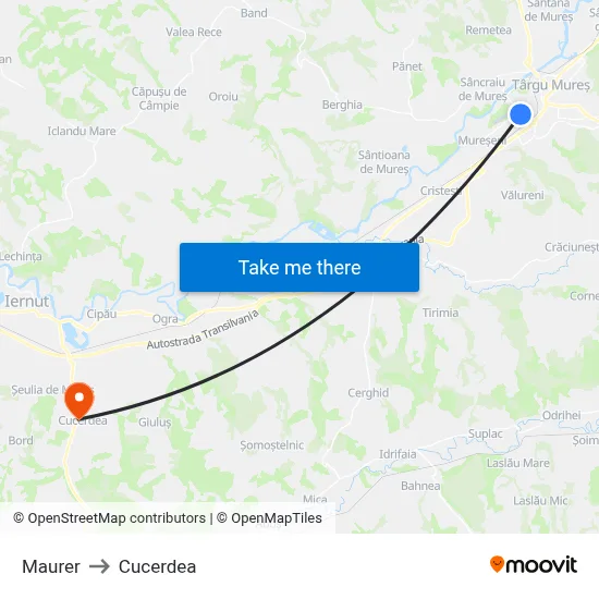 Maurer to Cucerdea map