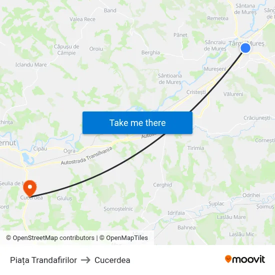 Piața Trandafirilor to Cucerdea map