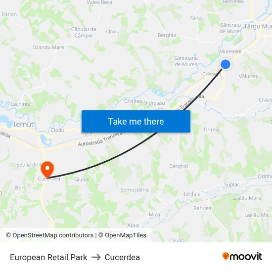 European Retail Park to Cucerdea map