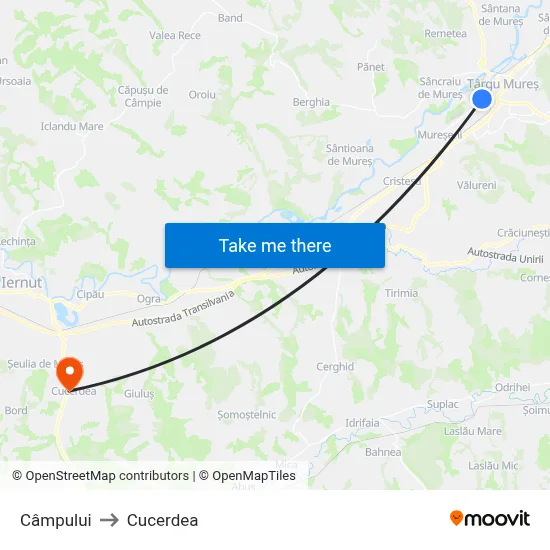 Câmpului to Cucerdea map