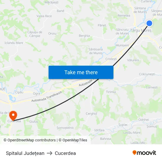 Spitalul Județean to Cucerdea map