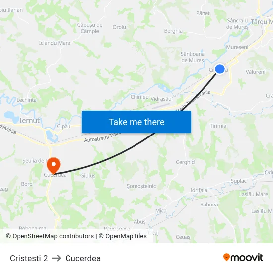 Cristești | Gării to Cucerdea map