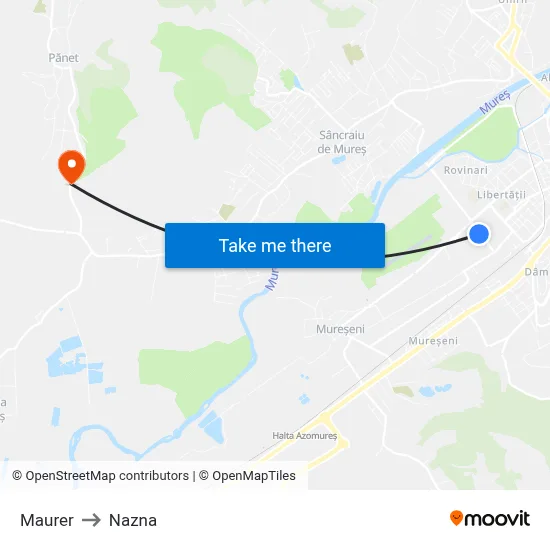 Maurer to Nazna map