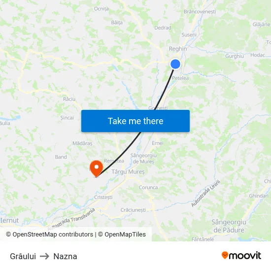Grâului to Nazna map